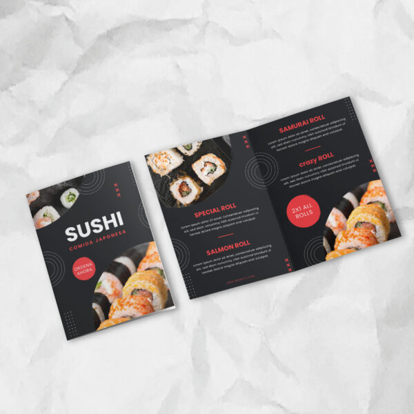 Cartas Menu Plegadas