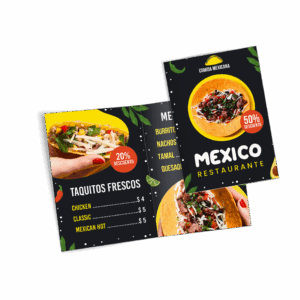 Cartas Menu Plegadas
